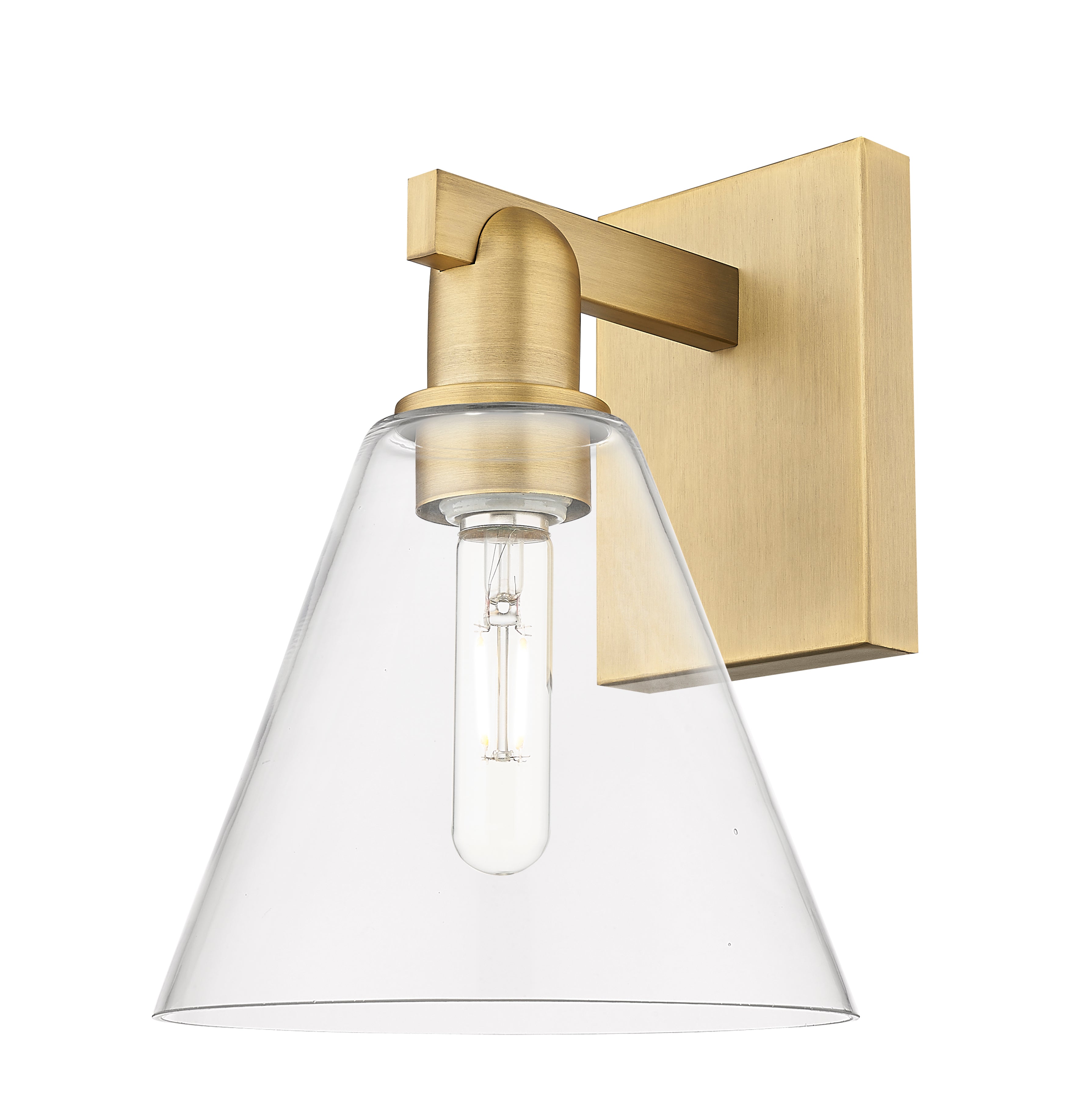 Arcadia Sconce Brass Glass Steel