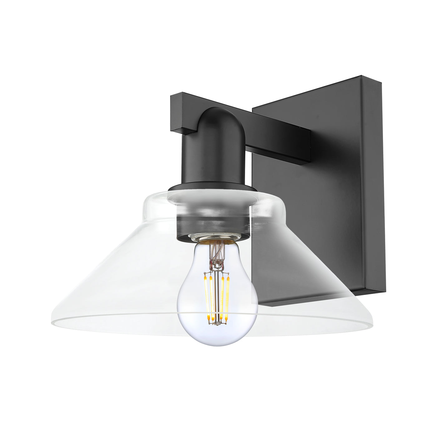 Arcadia Sconce Cast Brass Glass Steel