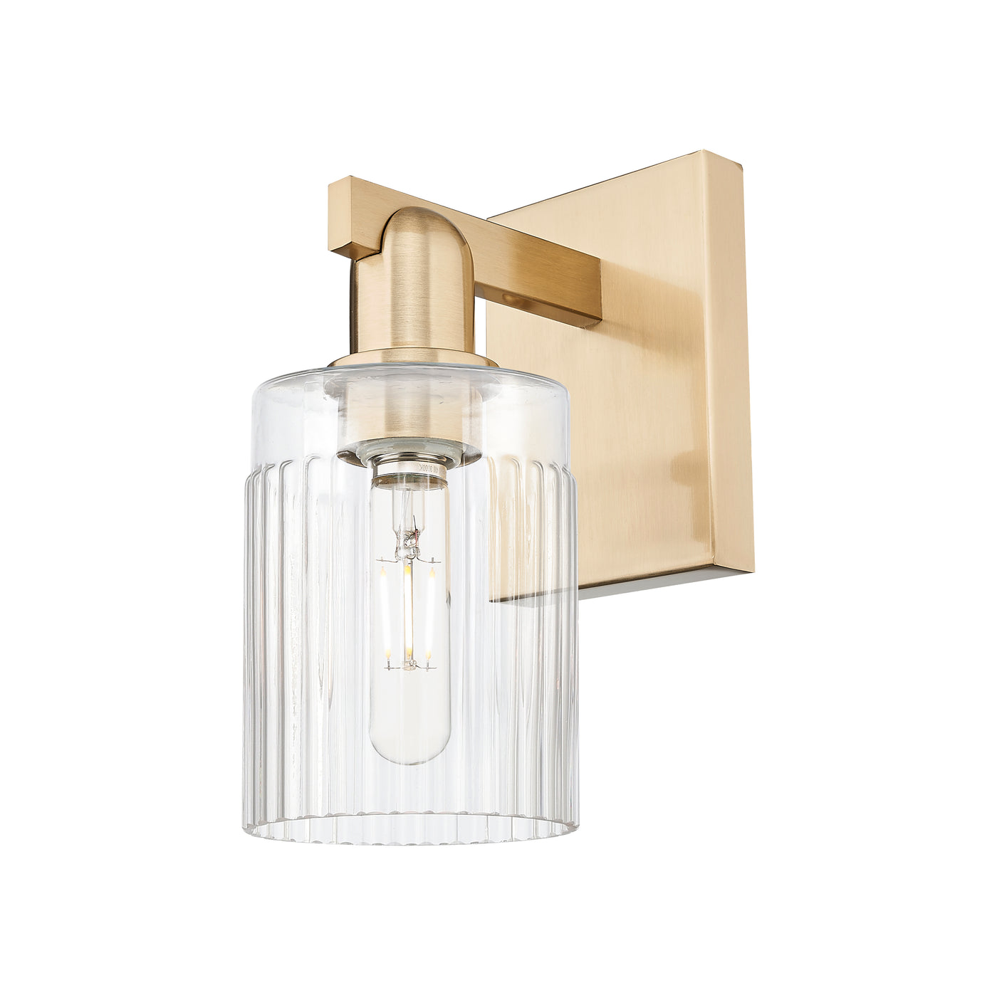Arcadia Sconce Cast Brass Steel Glass