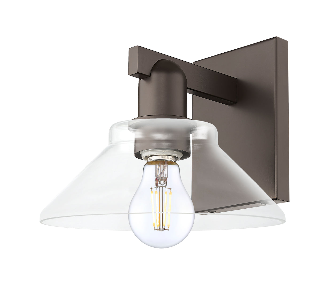 Arcadia Sconce Cast Brass Glass Steel