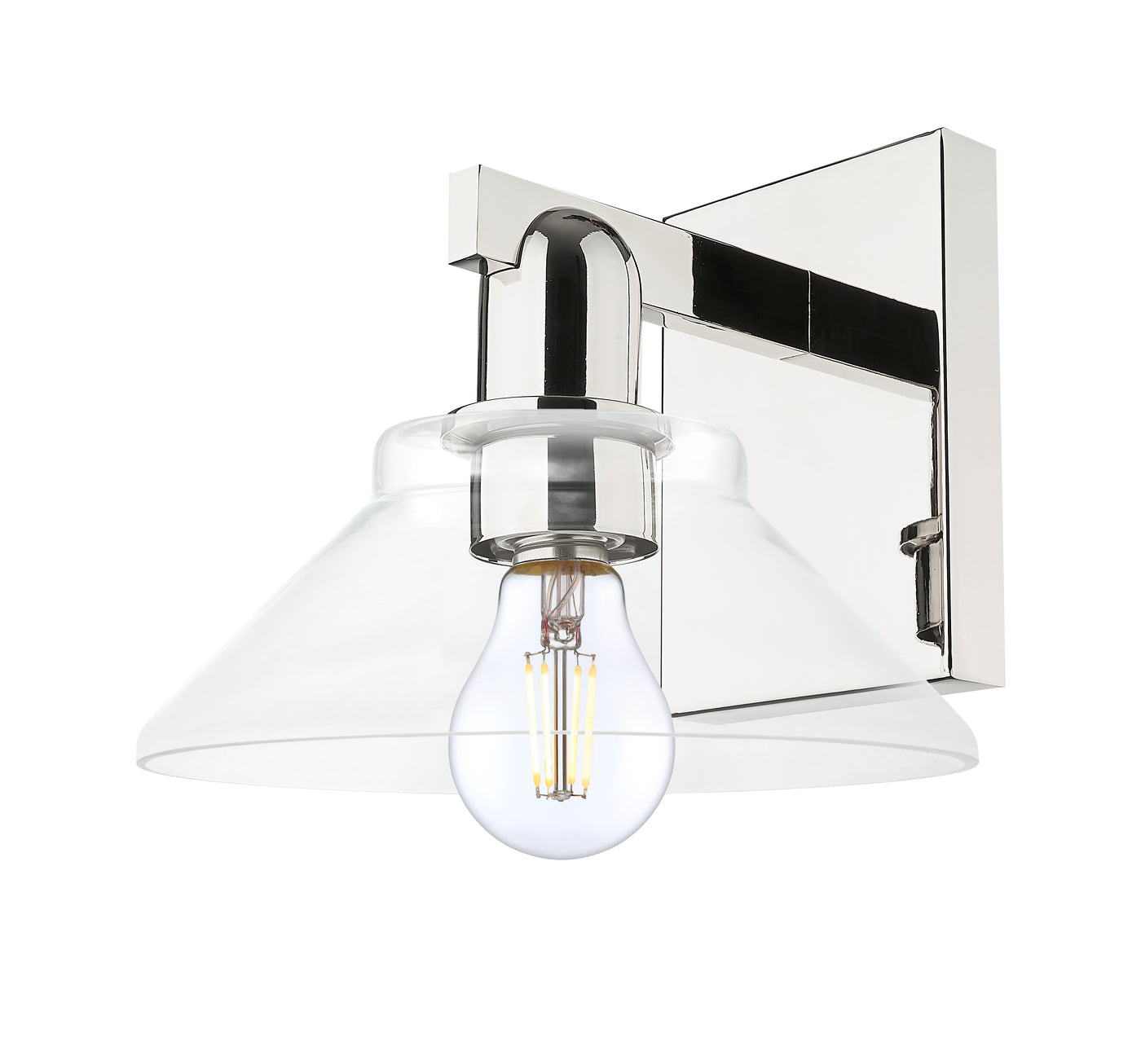 Arcadia Sconce Cast Brass Glass Steel