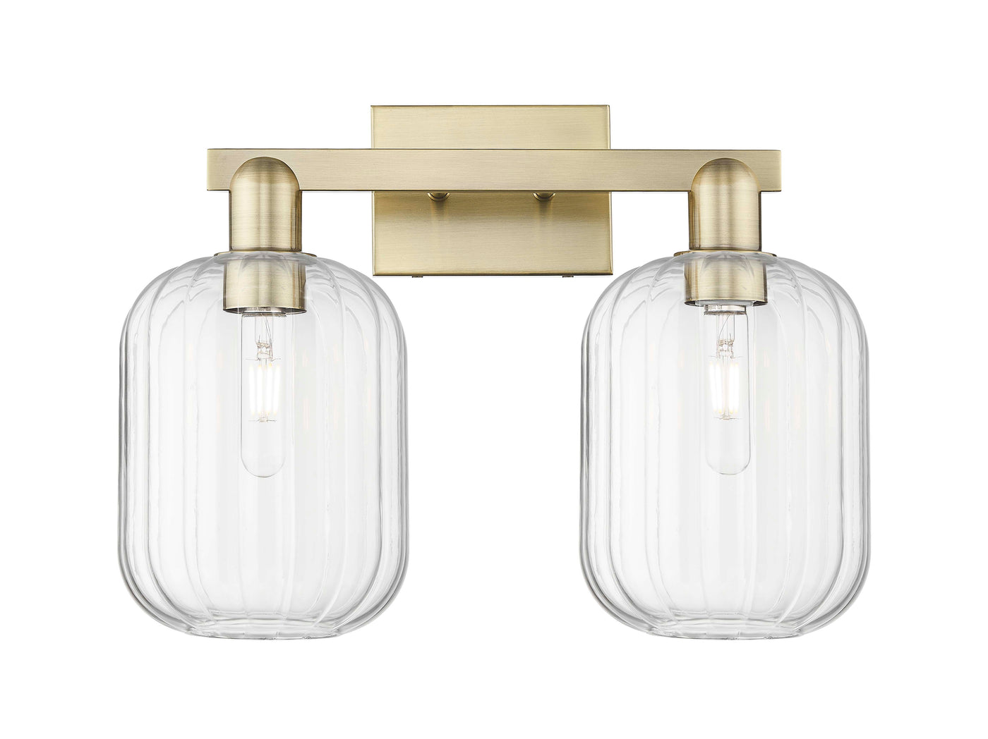 Arcadia Bath Vanity Light Cast Brass Glass