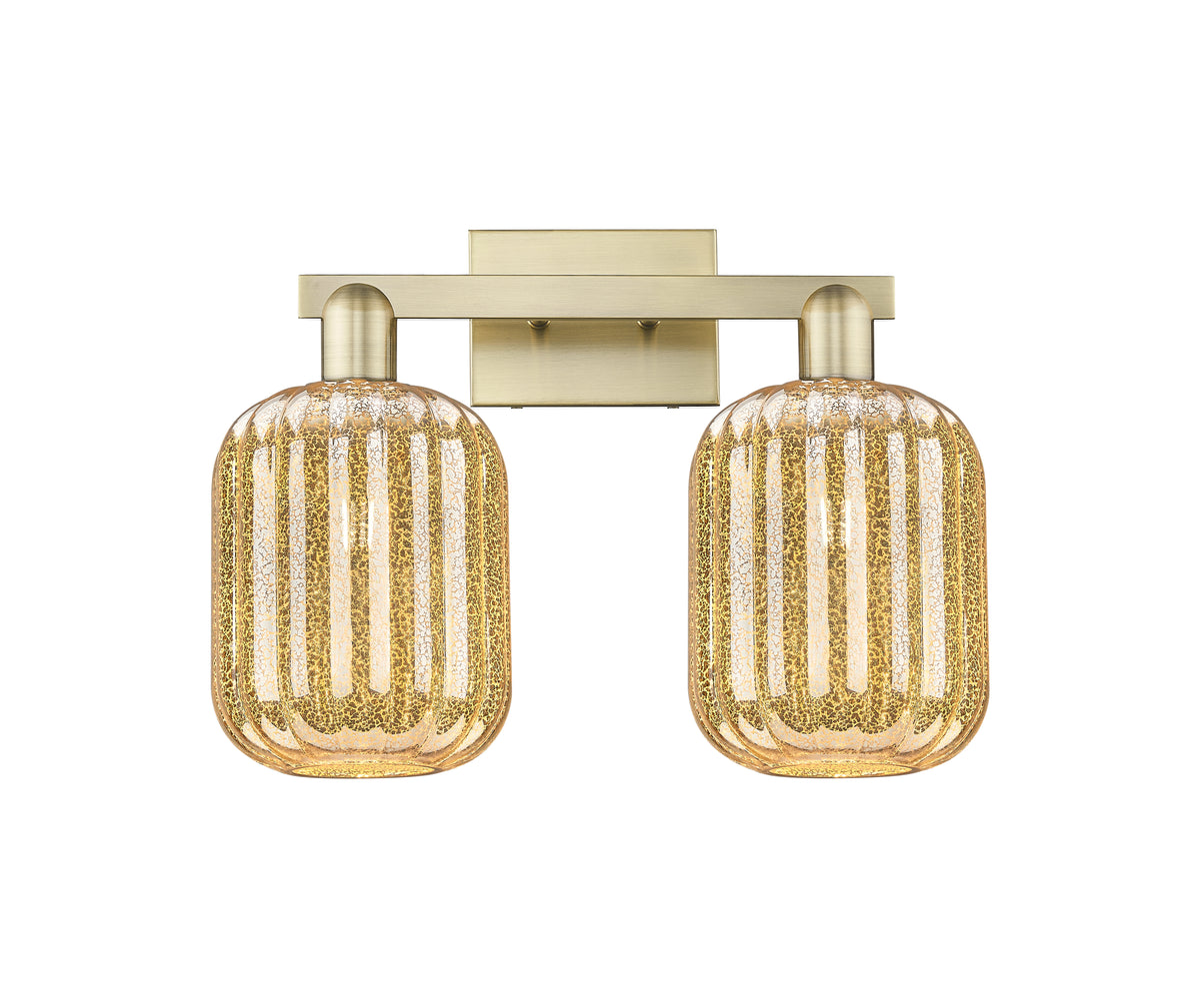 Preston Cylinder 16-Inch 2-Light Bath Vanity Light 13.5-Inch High