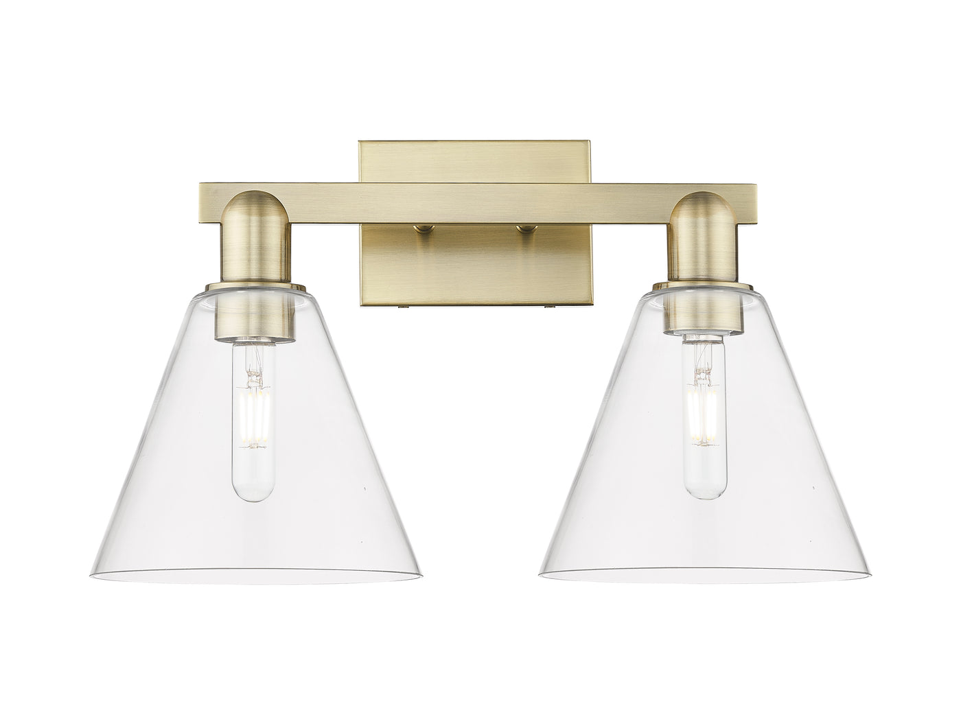 Arcadia Bath Vanity Light Cast Brass Finish