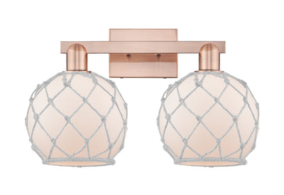 Arcadia Bath Vanity Light Brass Wicker