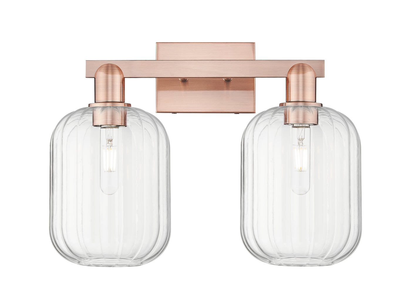 Arcadia Bath Vanity Light Cast Brass Glass