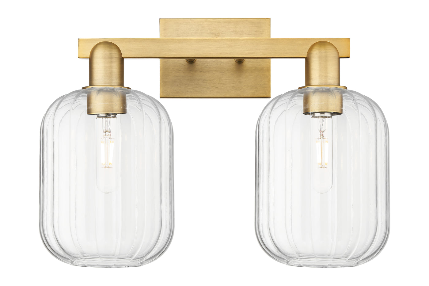 Arcadia Bath Vanity Light Cast Brass Glass