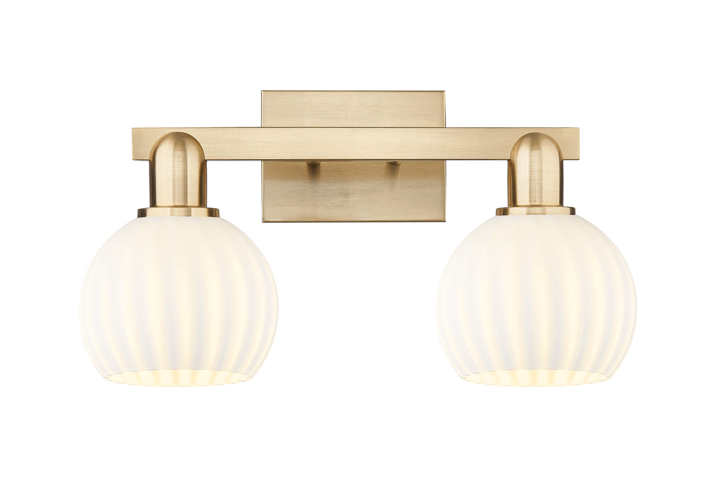 Arcadia Bath Vanity Light Steel Brass 19 Inch