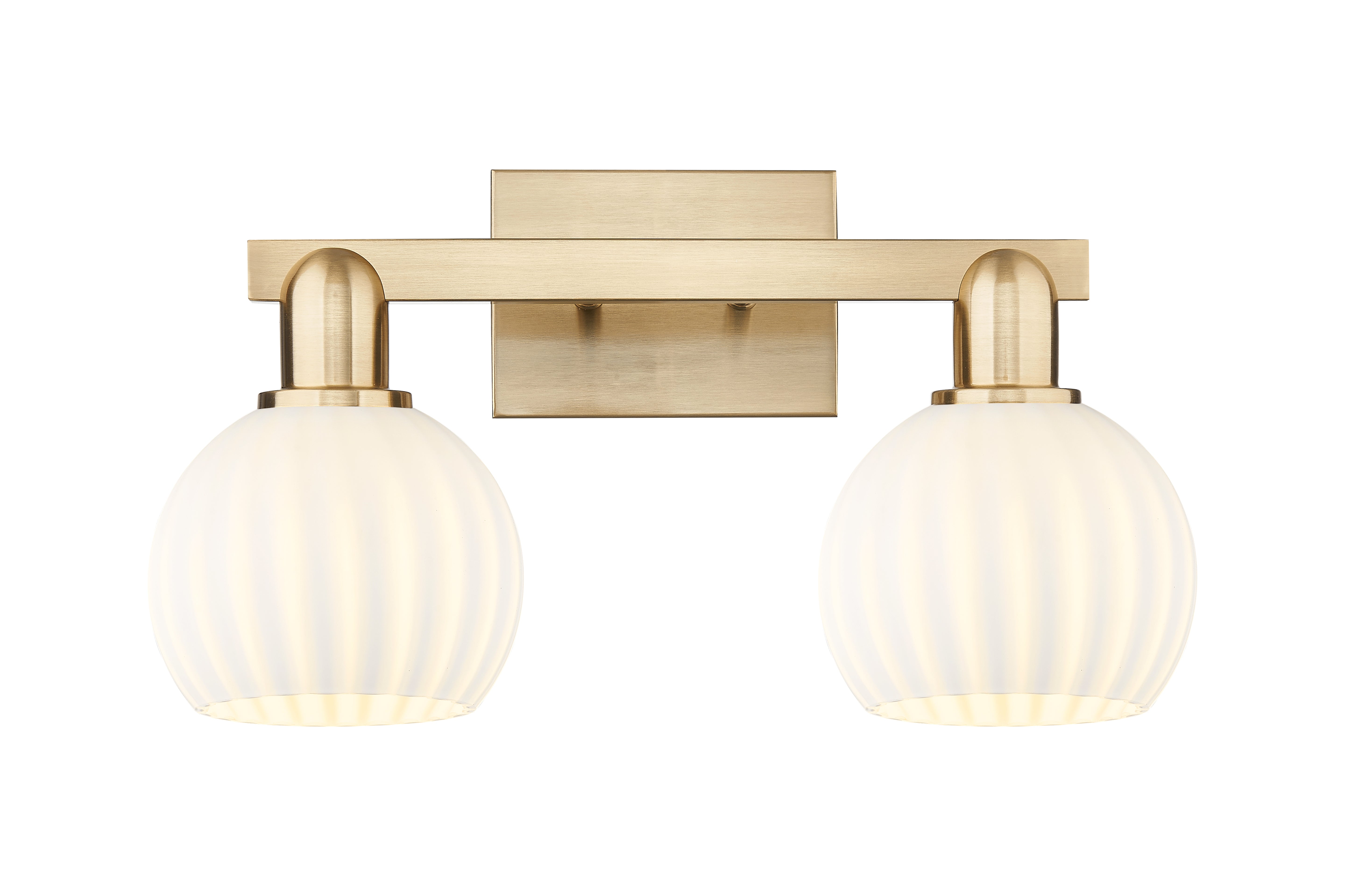 Arcadia Bath Vanity Light Steel Brass 19 Inch