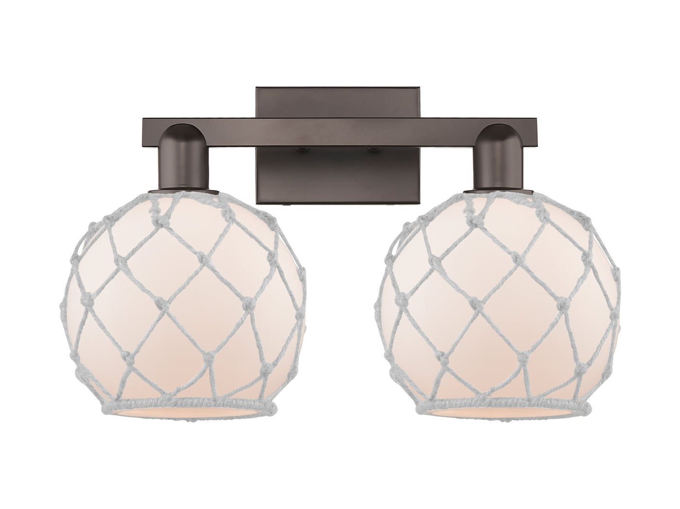 Arcadia Bath Vanity Light Brass Wicker