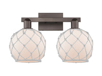 Arcadia Bath Vanity Light Brass Wicker