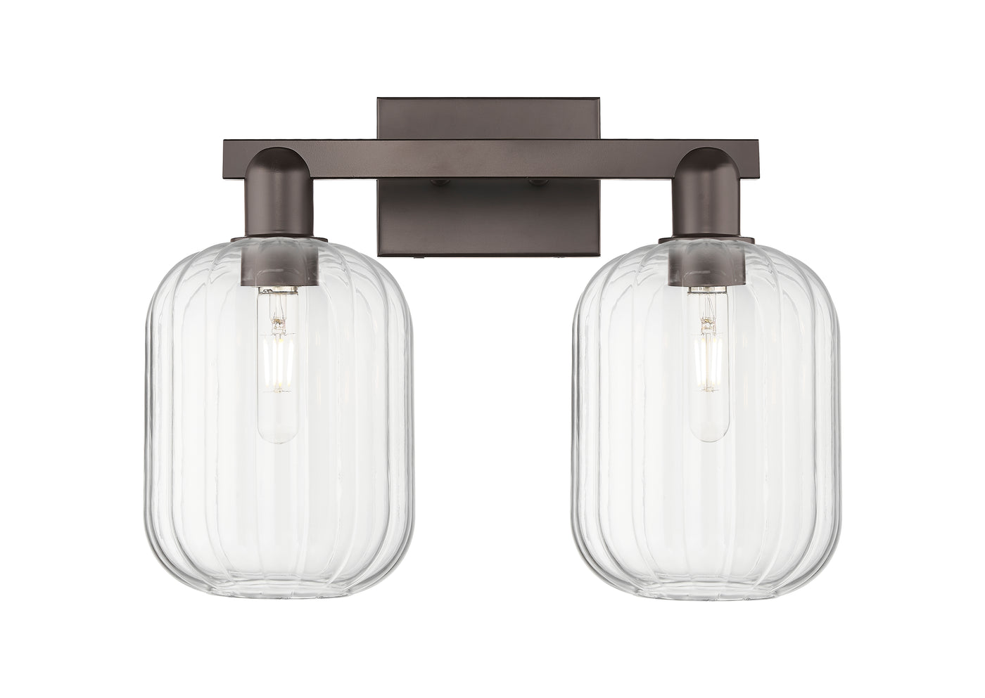 Arcadia Bath Vanity Light Cast Brass Glass