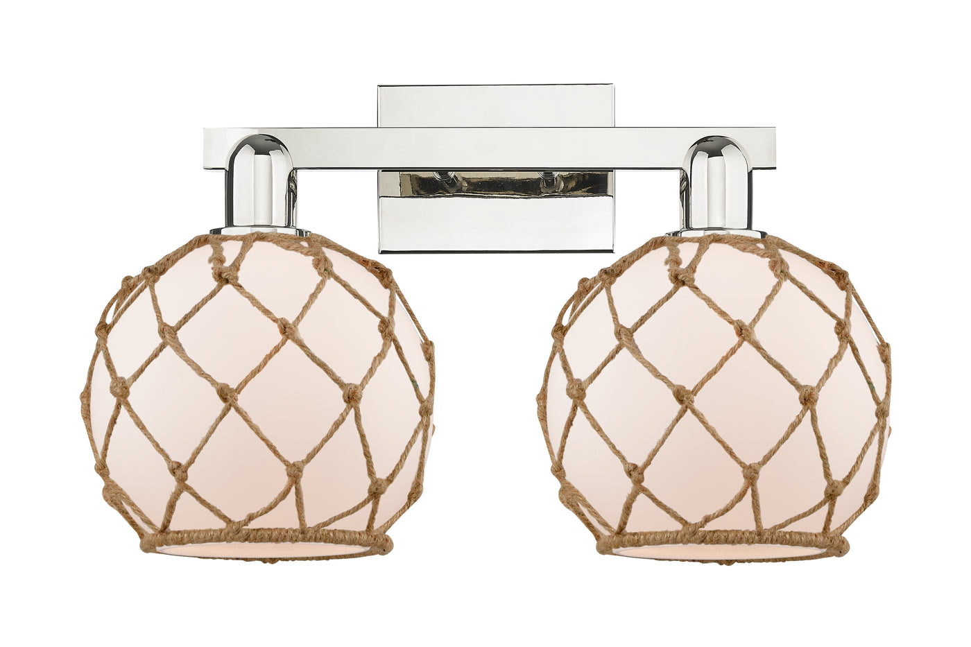 Arcadia Bath Vanity Light Brass Wicker