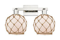 Arcadia Bath Vanity Light Brass Wicker
