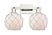 Arcadia Bath Vanity Light Brass Wicker