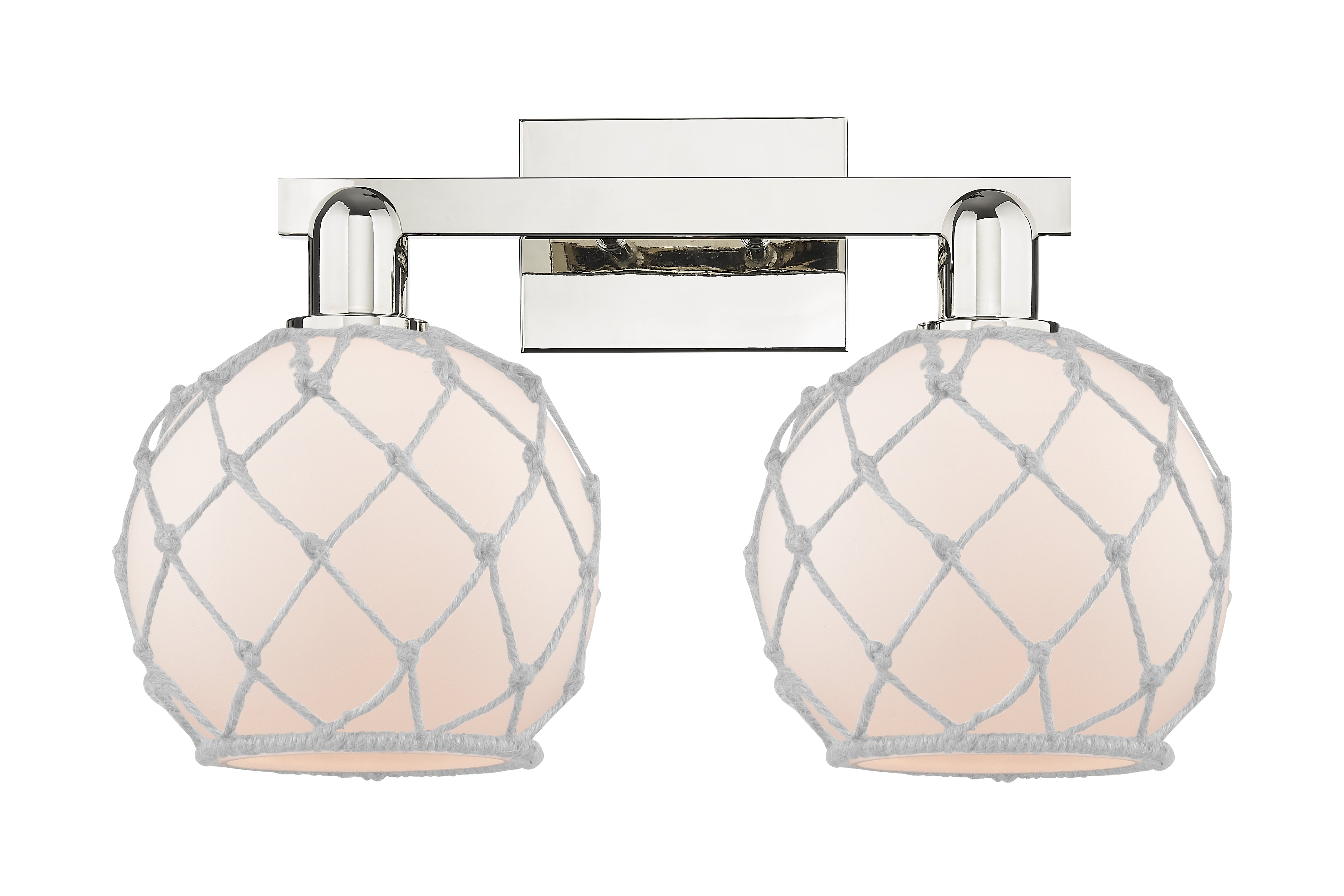 Arcadia Bath Vanity Light Brass Wicker