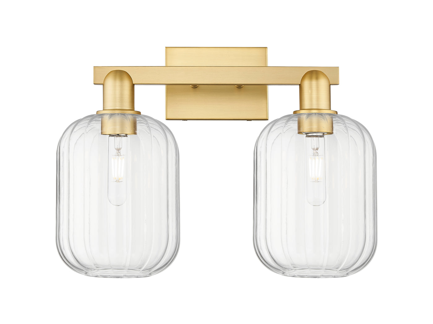 Arcadia Bath Vanity Light Cast Brass Glass