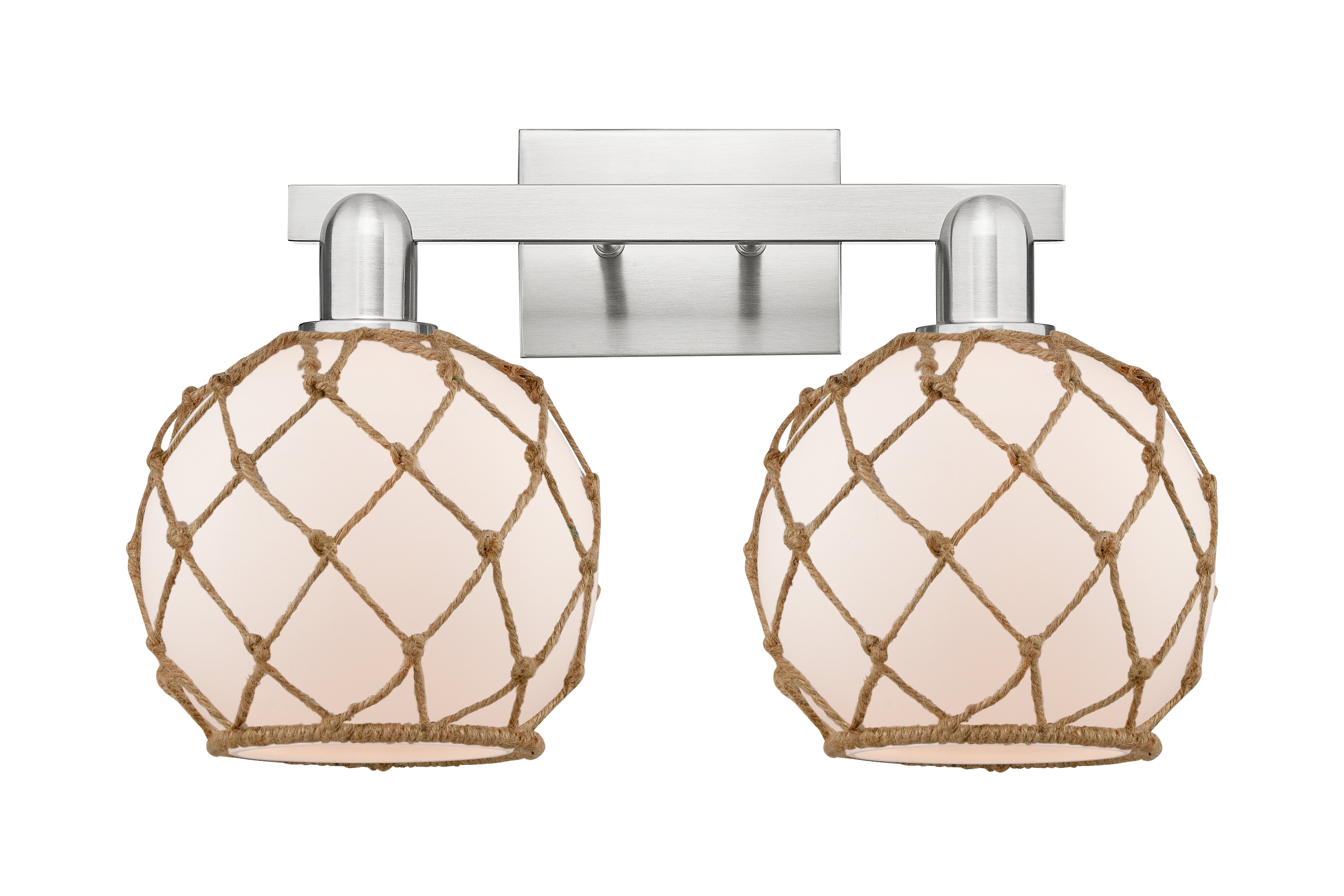 Arcadia Bath Vanity Light Brass Wicker