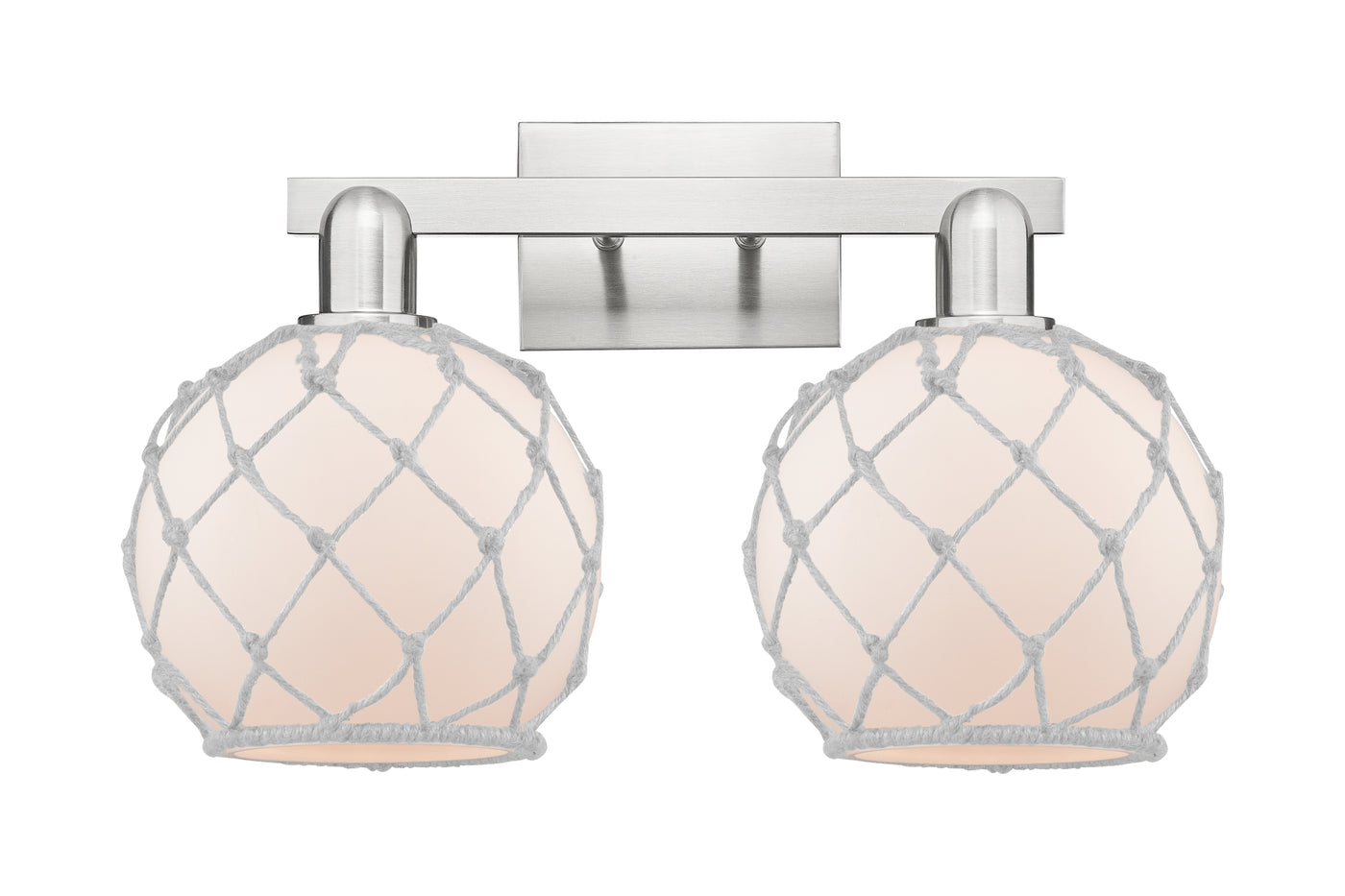 Arcadia Bath Vanity Light Brass Wicker