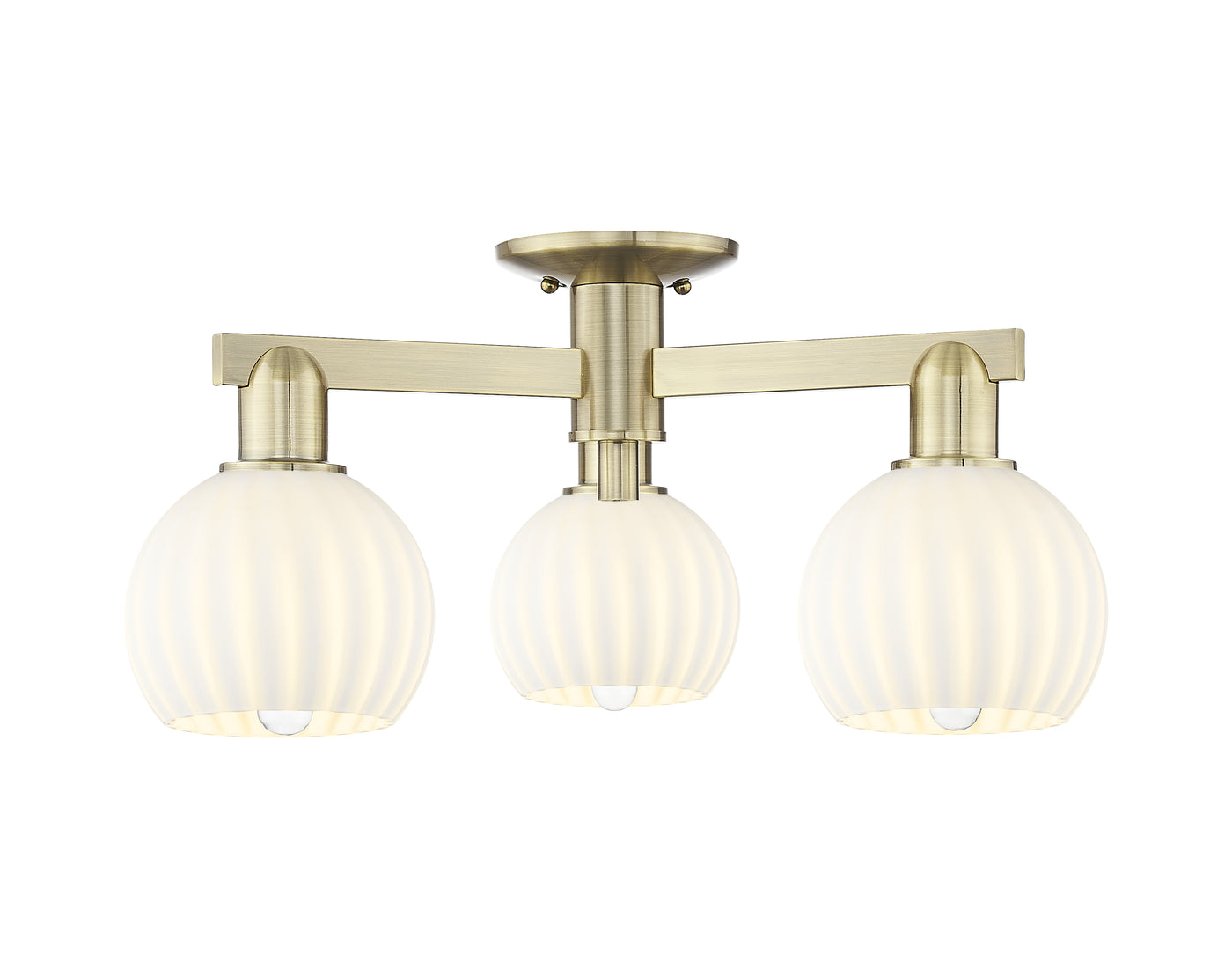 Arcadia Semi-Flush Mount Brushed Satin Nickel