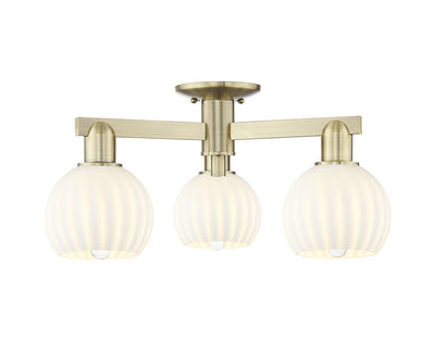 Arcadia Semi-Flush Mount Brushed Satin Nickel