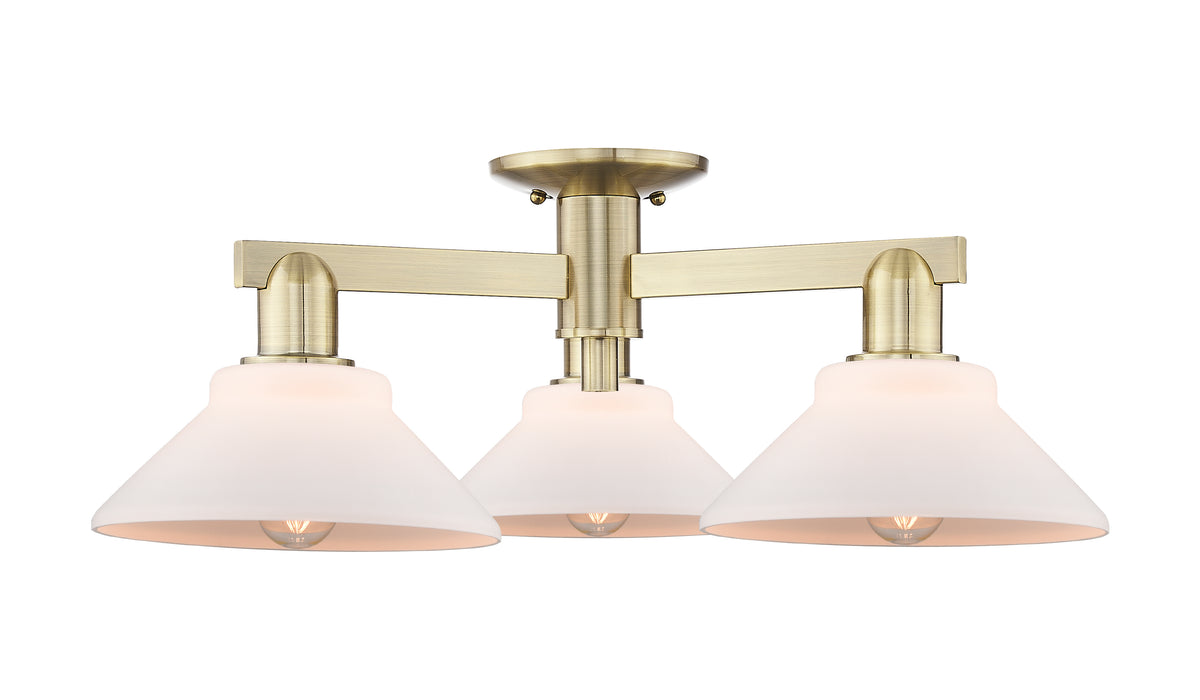 Arcadia Semi-Flush Mount Brushed Satin Nickel