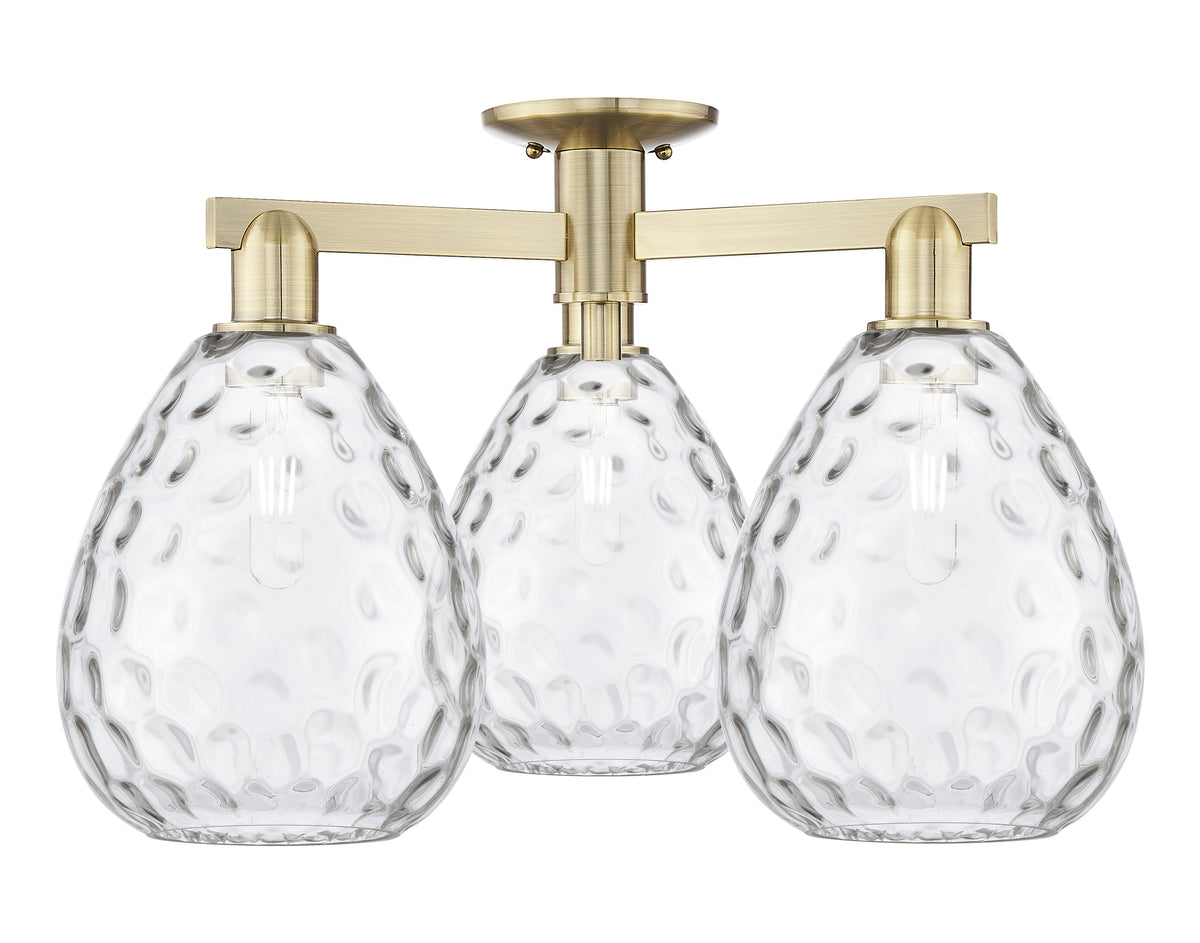 Arcadia Semi-Flush Mount Cast Brass