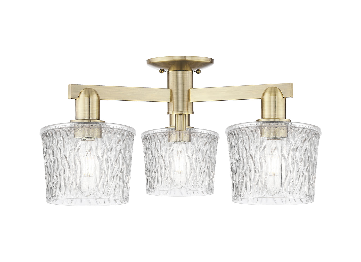 Arcadia Semi-Flush Mount Brushed Satin Nickel