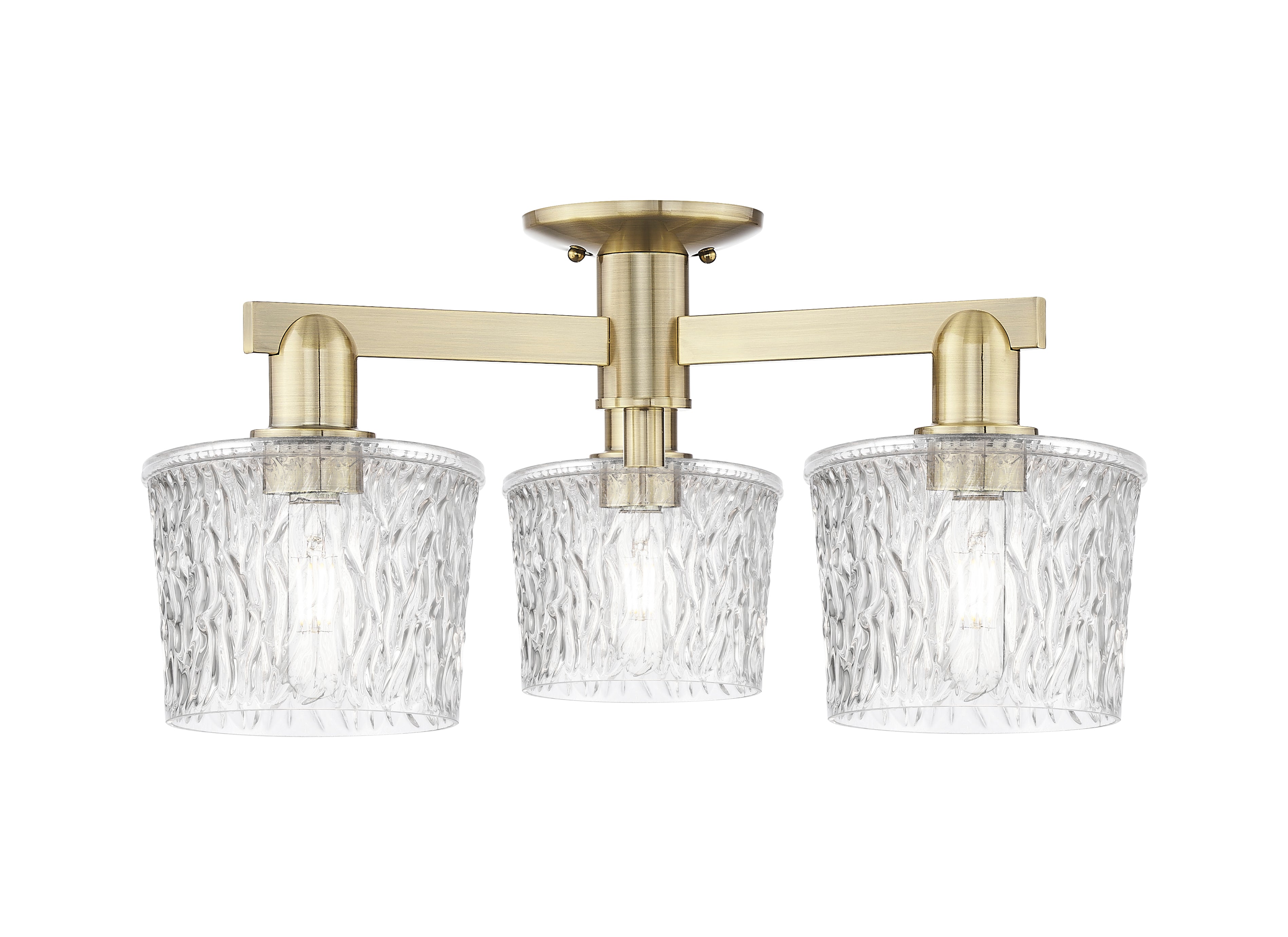 Arcadia Semi-Flush Mount Brushed Satin Nickel