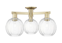 Arcadia Semi-Flush Mount Brushed Satin Nickel
