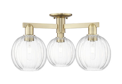Arcadia Semi-Flush Mount Brushed Satin Nickel