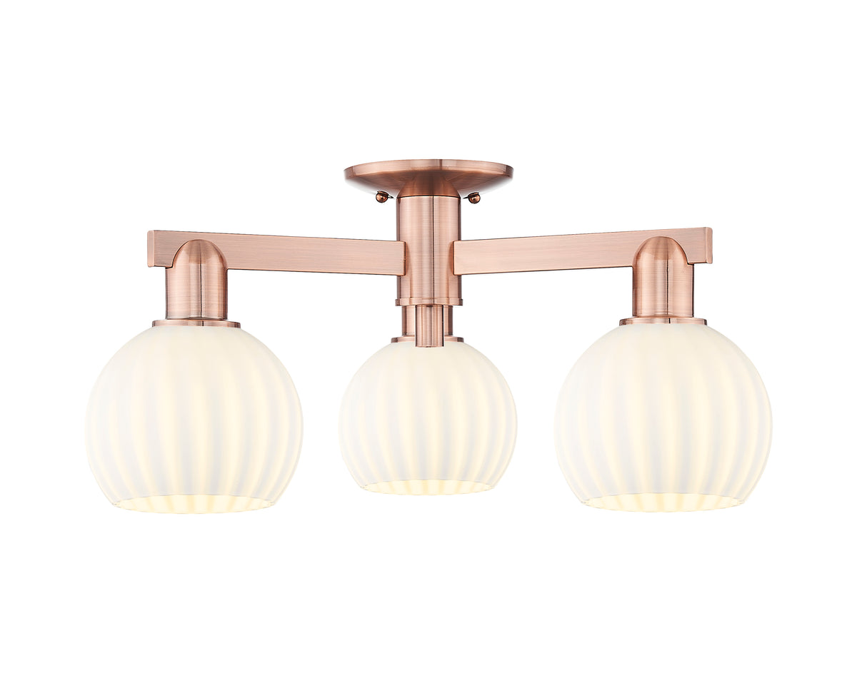 Arcadia Semi-Flush Mount Brushed Satin Nickel