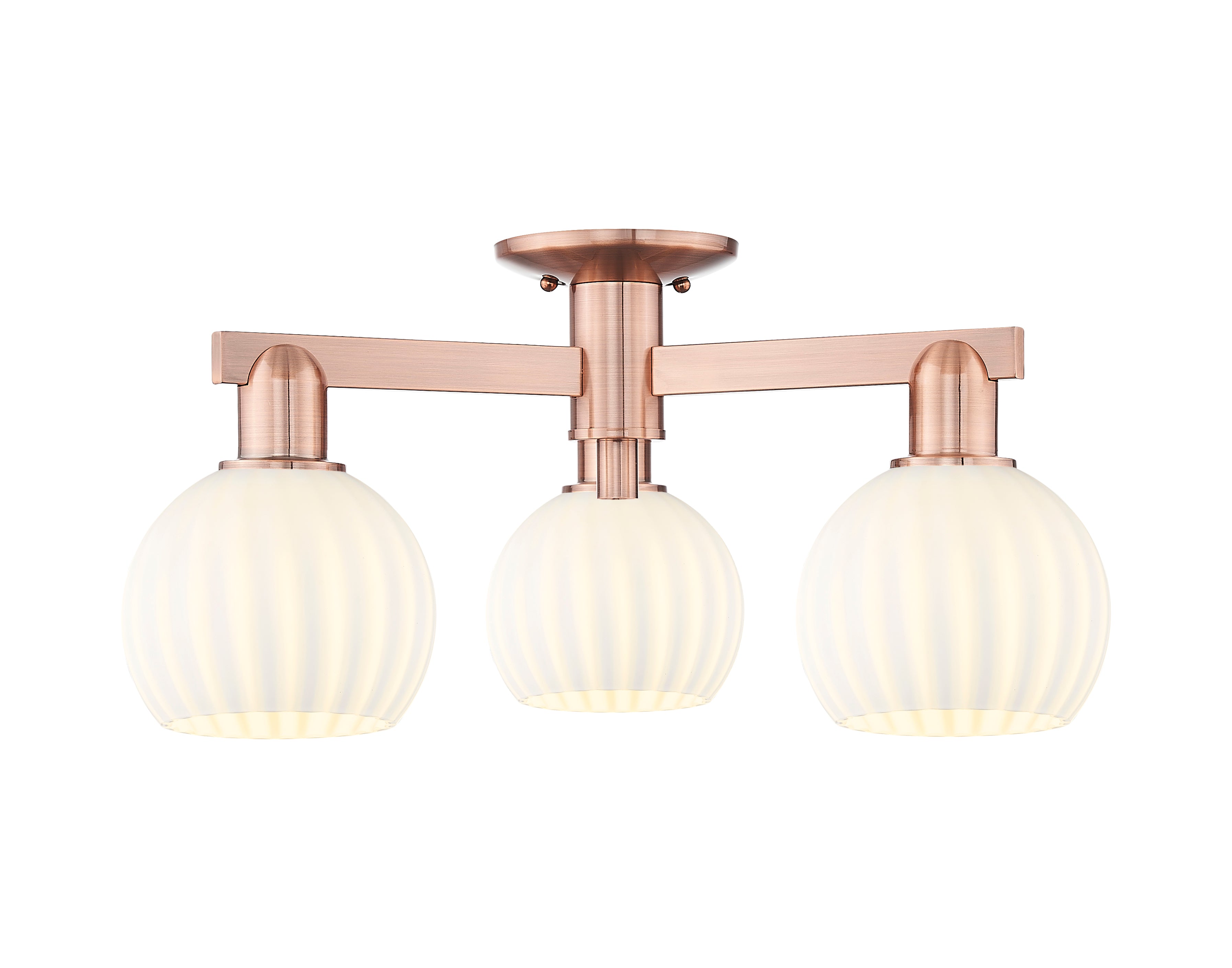 Arcadia Semi-Flush Mount Brushed Satin Nickel