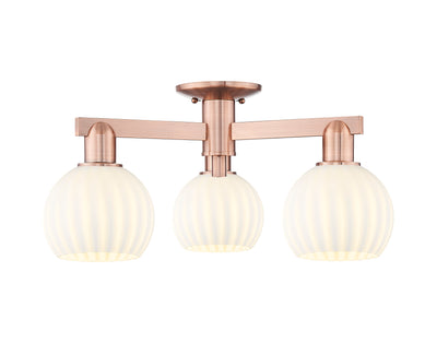 Arcadia Semi-Flush Mount Brushed Satin Nickel