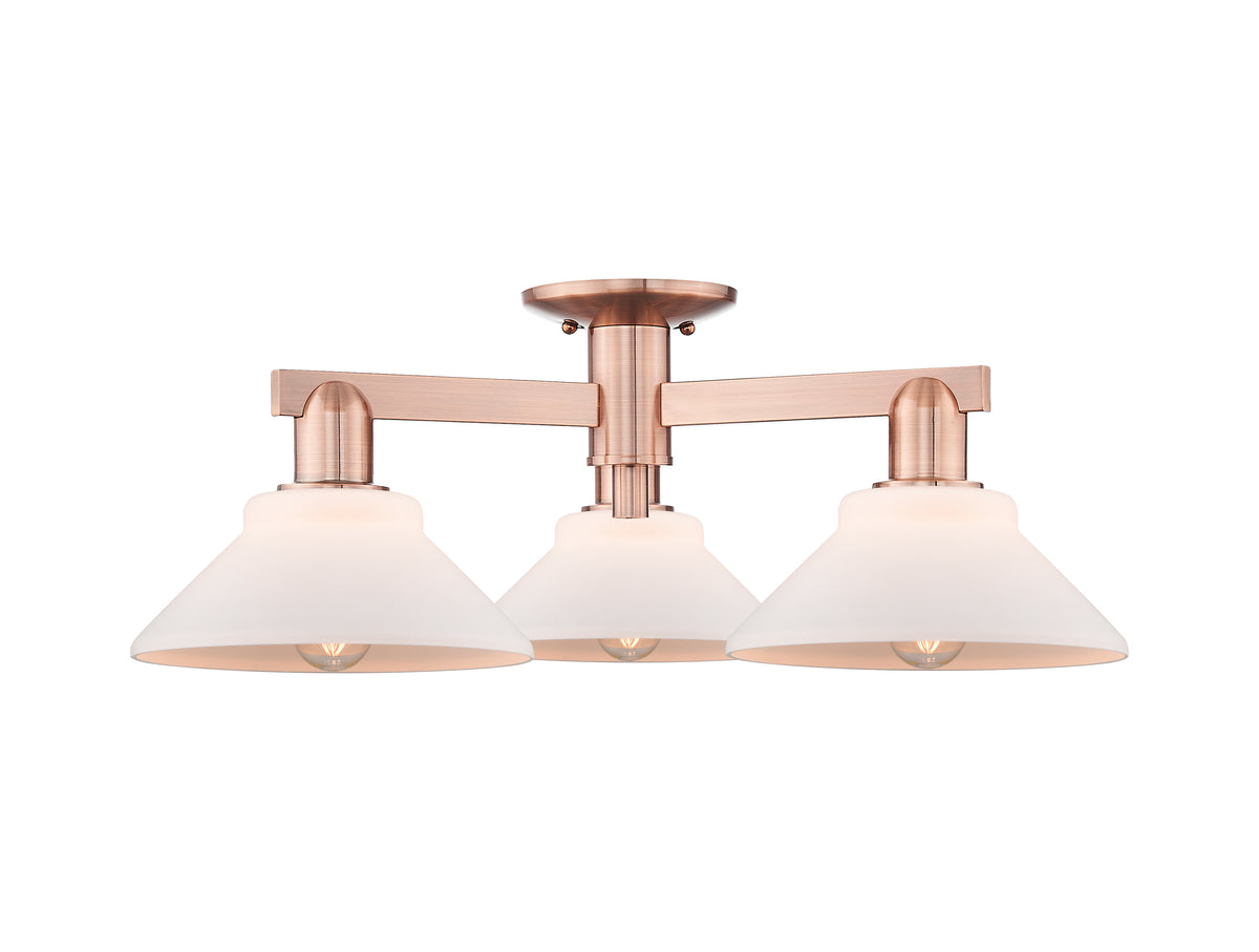 Arcadia Semi-Flush Mount Brushed Satin Nickel
