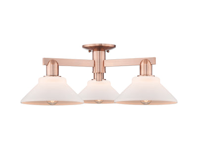 Arcadia Semi-Flush Mount Brushed Satin Nickel