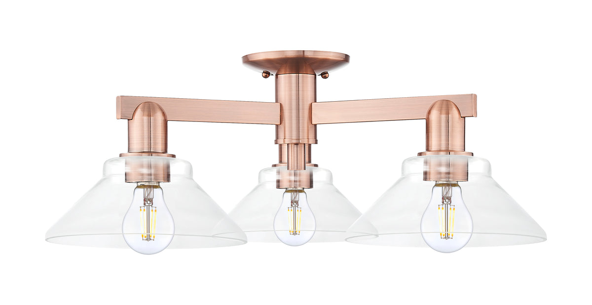 Arcadia Semi-Flush Mount Brushed Satin Nickel