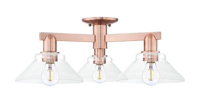 Arcadia Semi-Flush Mount Brushed Satin Nickel
