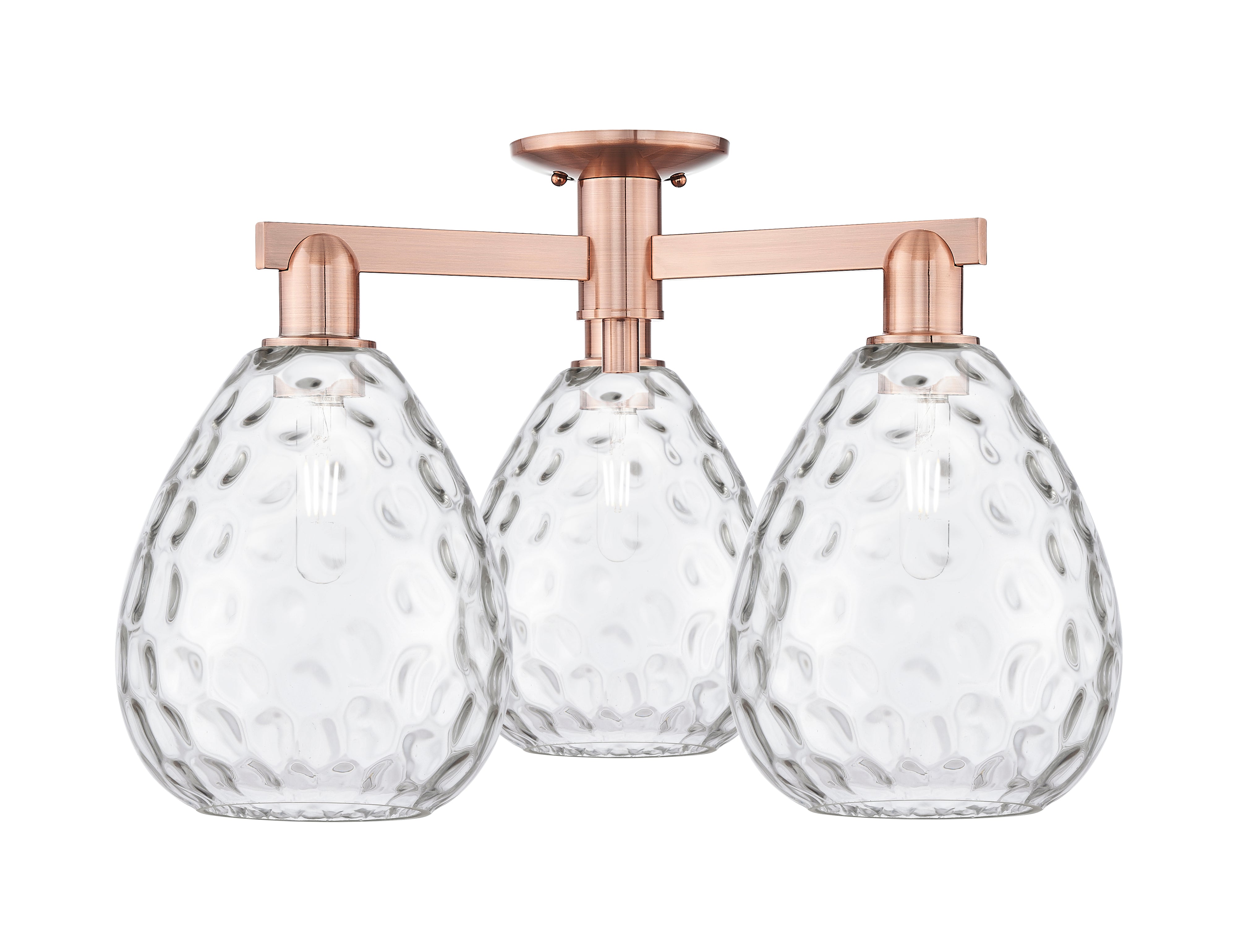 Arcadia Semi-Flush Mount Cast Brass