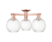 Arcadia Semi-Flush Mount Brushed Satin Nickel