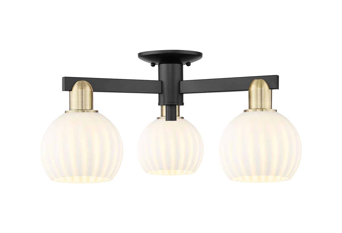 Arcadia Semi-Flush Mount Brushed Satin Nickel