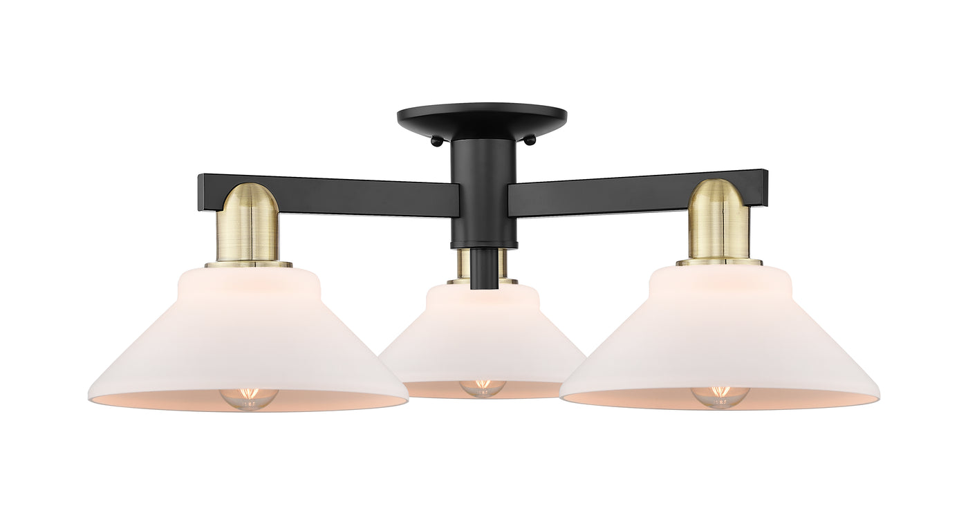 Arcadia Semi-Flush Mount Brushed Satin Nickel