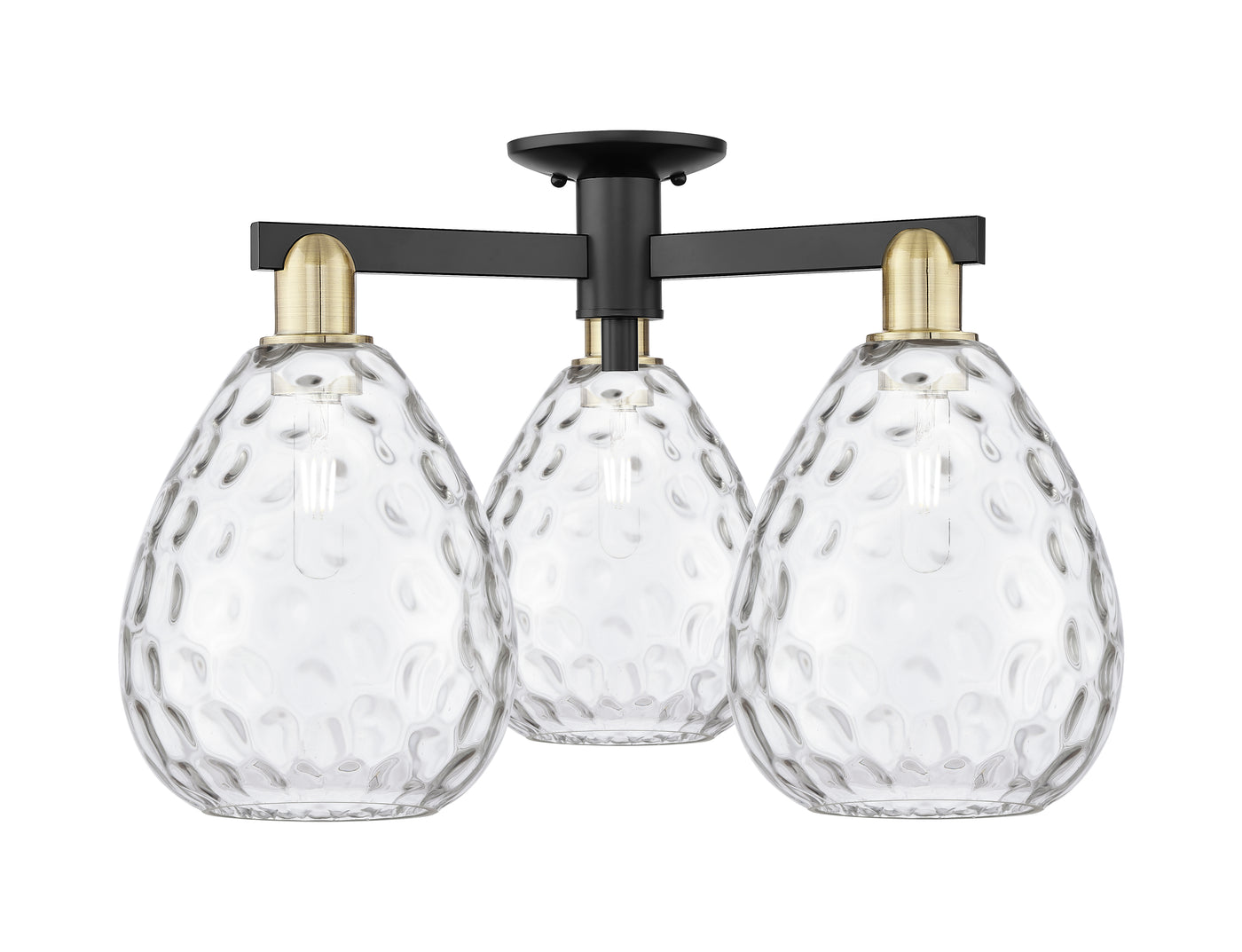 Arcadia Semi-Flush Mount Cast Brass