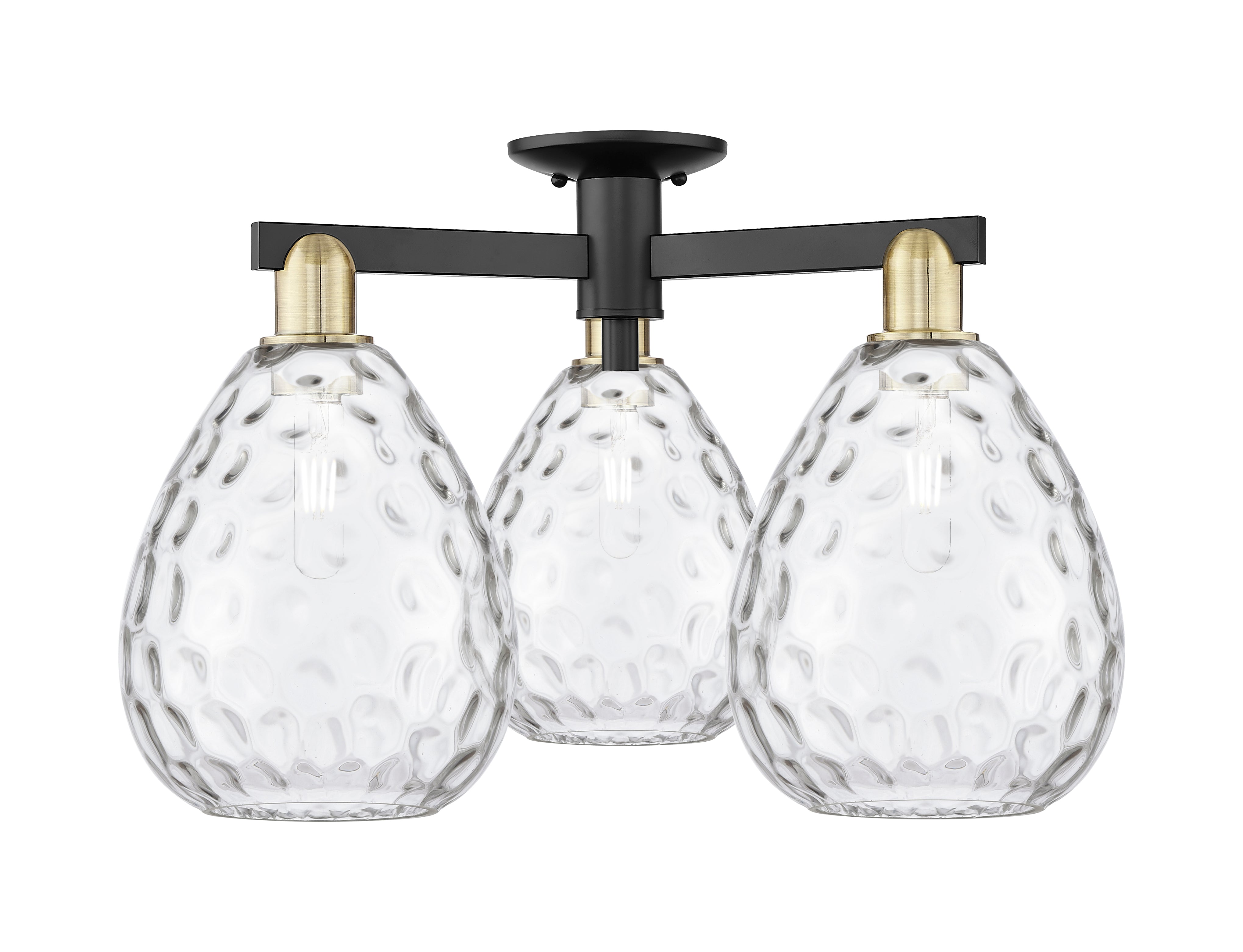 Arcadia Semi-Flush Mount Cast Brass