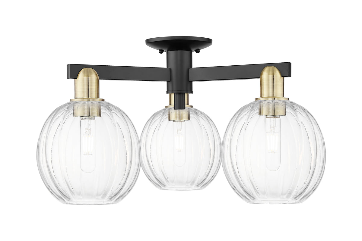 Arcadia Semi-Flush Mount Brushed Satin Nickel