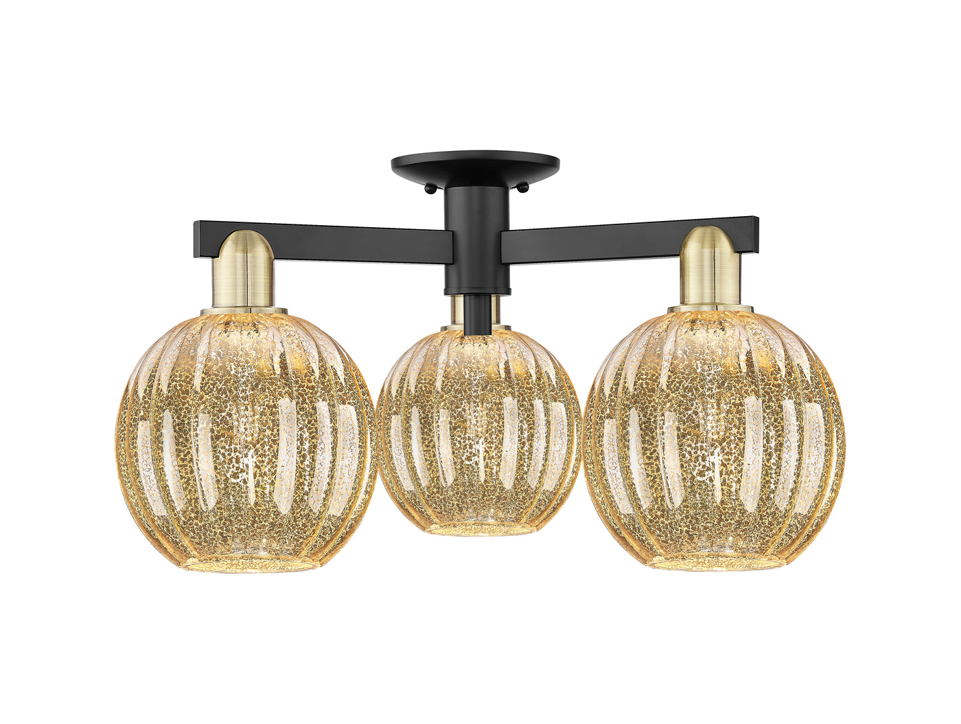 Arcadia Semi-Flush Mount Brushed Satin Nickel