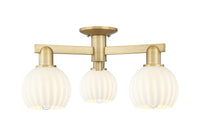 Arcadia Semi-Flush Mount Brushed Satin Nickel