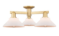 Arcadia Semi-Flush Mount Brushed Satin Nickel