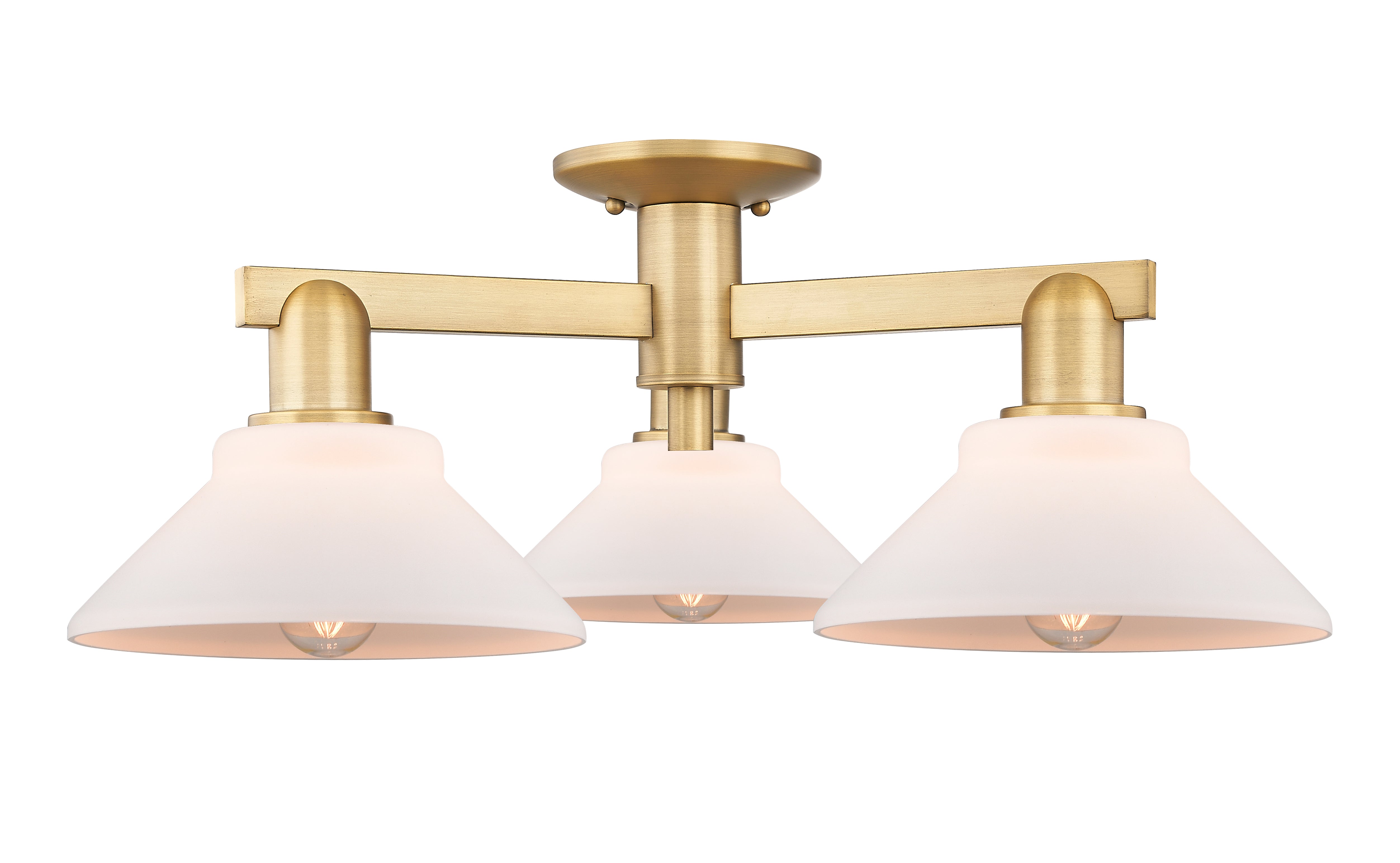 Arcadia Semi-Flush Mount Brushed Satin Nickel