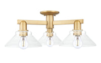 Arcadia Semi-Flush Mount Brushed Satin Nickel